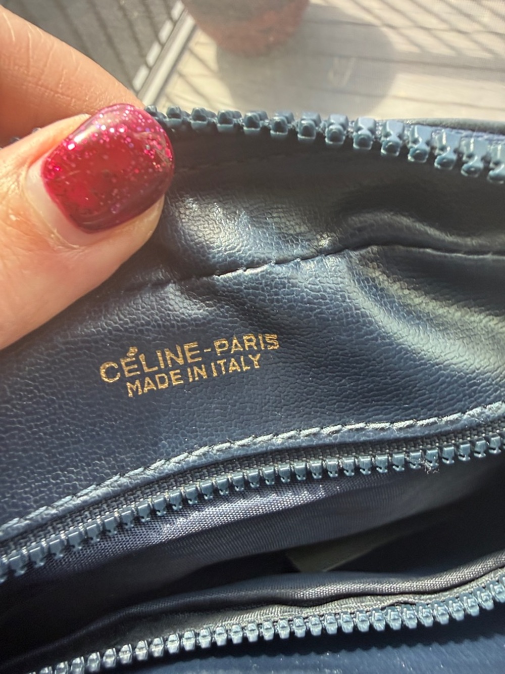 Celine navy monogram vintage crossbody - Picture 6 of 8